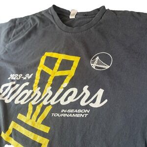 Gildan Golden State Warriors NBA Basketball 23-24 Tournament T-Shirt Men L Black